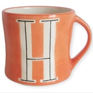 Anthropologie Initial H Hand Painted Mug